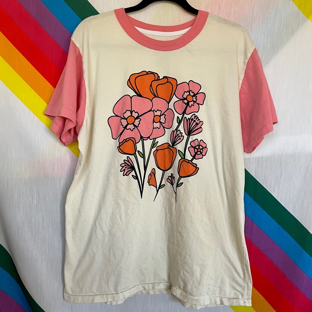 Big Bud Press California Poppy Pink Ringer T-Shirt